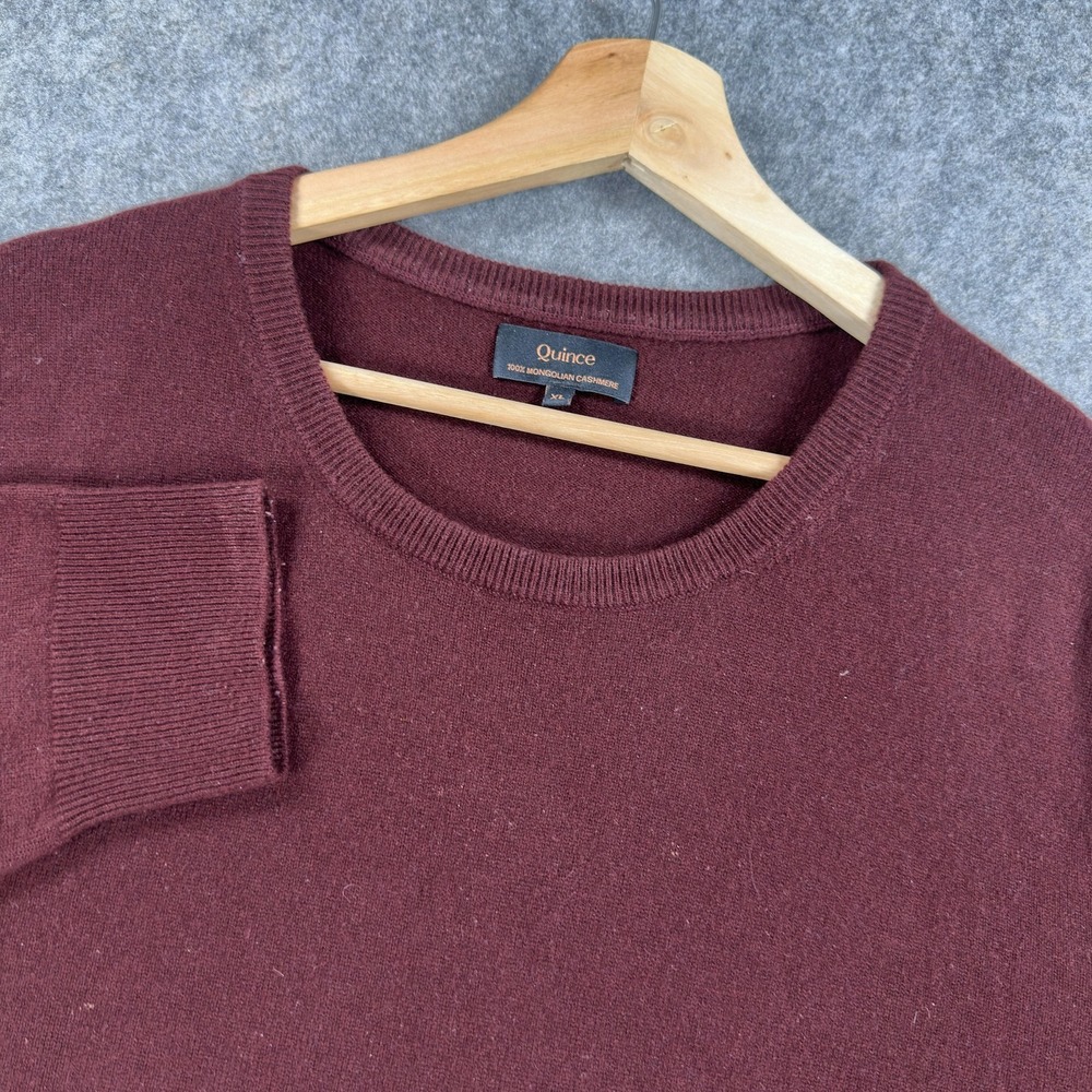 Quince Sweater Womens XL Red 100% Mongolian Cashmere Crewneck Pullover Knit